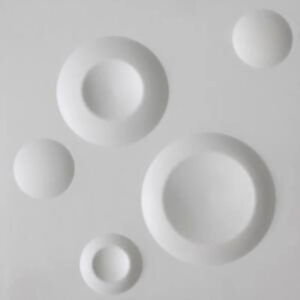 Un conjunto de círculos blancos sobre una superficie blanca en Bogotá.